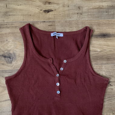 Crop Top Rostbraun