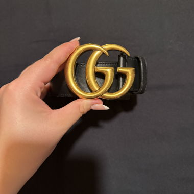 Gucci-Gürtel schwarz und goldfarben