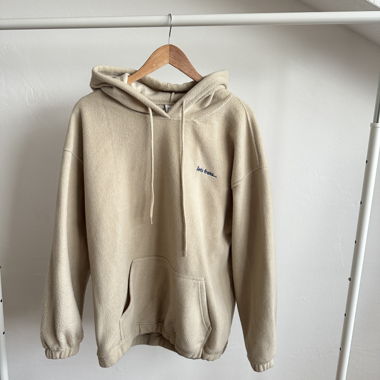 Beiger Fleece-Hoodie ‚iets frans…‘