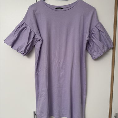 Langes T-Shirt / weites Mini-Kleid violett