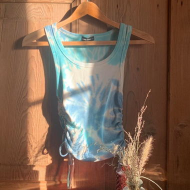 TALLY WEiJL tie-dye ribbed tank top XXS