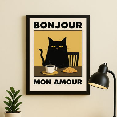 cadre Affiche chat A4