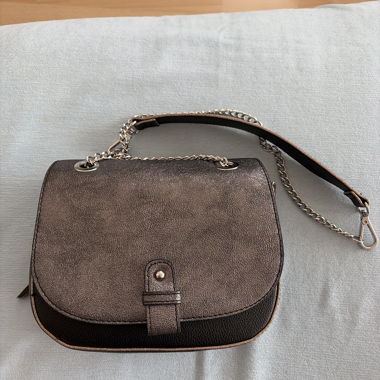 Black-Silver Crossbody Bag