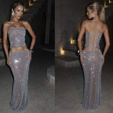 Silver Sequin Two-Piece