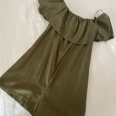 Olive Green Off-Shoulder Dress