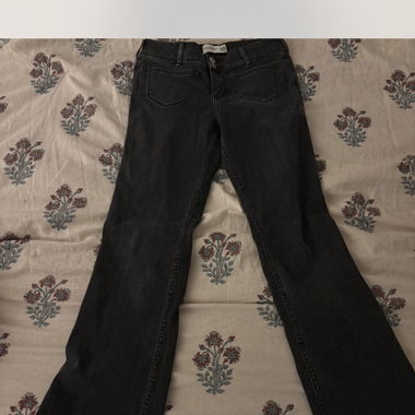 Abercrombie black flare jeans
