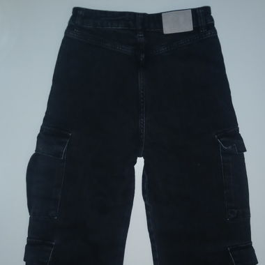 Cargo jeans noire-gris