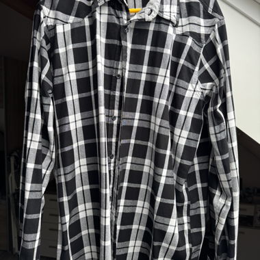 LIVERGY kariertes Herrenhemd schwarz-weiss