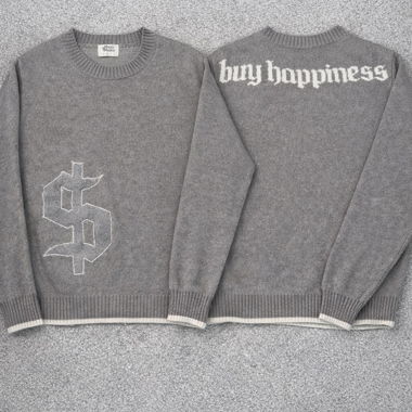 Pull gris streetwear 
