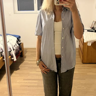 Camicia a quadri blu