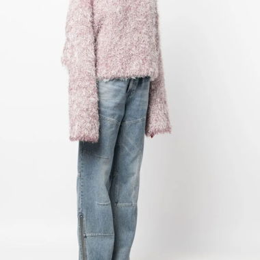 Maglione JW Anderson con tagli - Rosa 