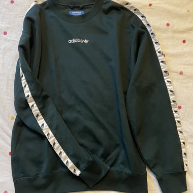 Maglione vintage adidas verde scuro