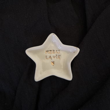 Star trinket dish in ceramic