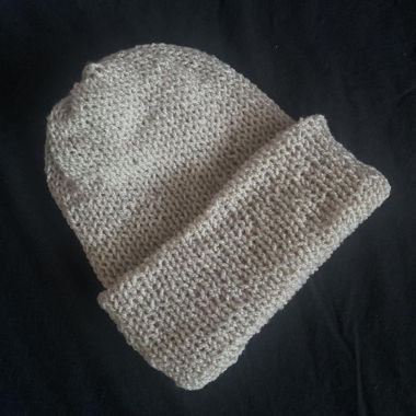 Handmade shiny beanie double sided