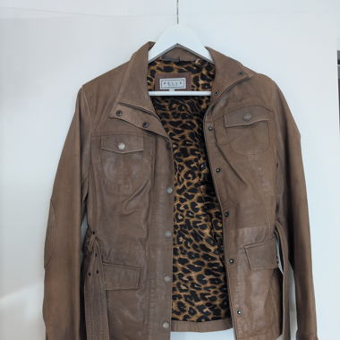 Lederjacke hellbraun