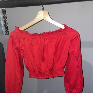h&m rotes langarm top