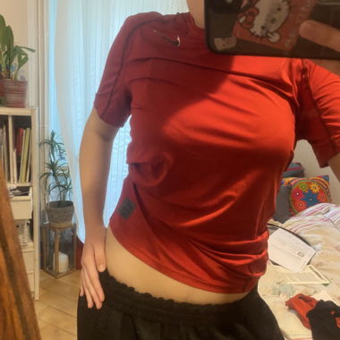Red Nike Pro short-sleeve T-shirt