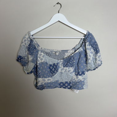 Hollister blue crop top