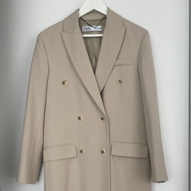 Veste beige mi-longue, XS