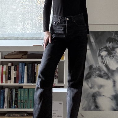 Jeans noirs Zara coupe droite