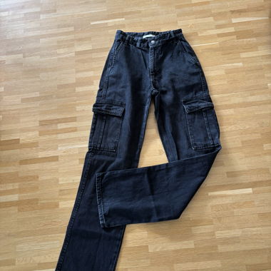 Cargo-Jeans schwarz