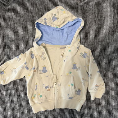 Veste à capuche bébé avec motif
