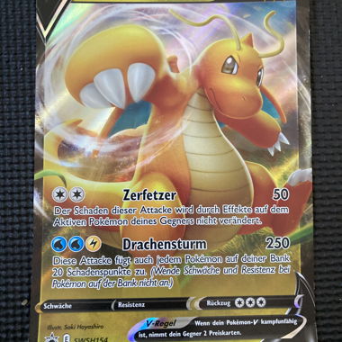 Enorme carta Pokémon Dragoran V