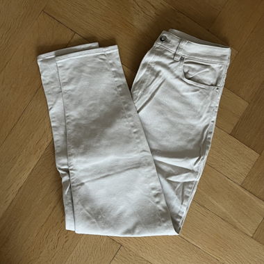 off-white cotton jeans