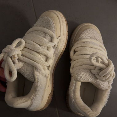Baskets montantes beige