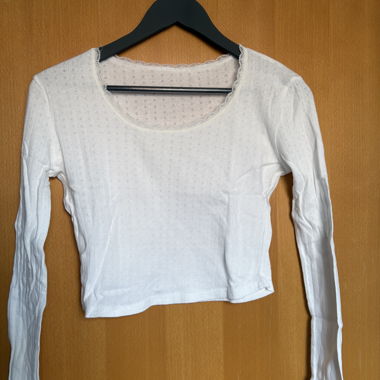 Top bianco maniche lunghe
