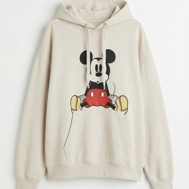 Hoodie Mickey beige