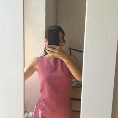 Abito Smanicato Rosa Cipria