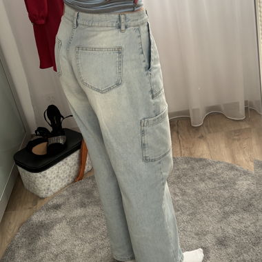 CLOCKHOUSE Jeans cargo vita bassa azzurro chiaro