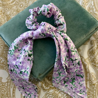 Set of Elastic Hair Ties with Ribbons/Bows