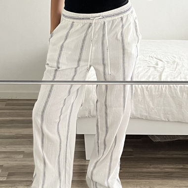 White blue pants