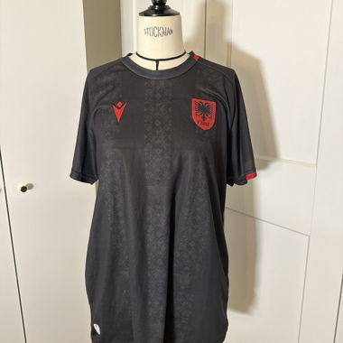 Schwarzes Albanien-Fussballtrikot