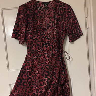 New Look Wrap Dress Leopard Print