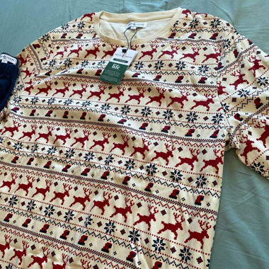 Ensemble pyjama cerfs et flocons