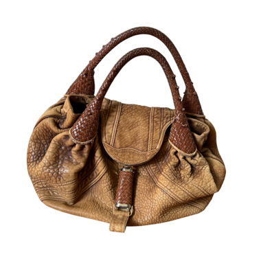 Vintage Fendi Spy Umhängetasche aus braunem Leder