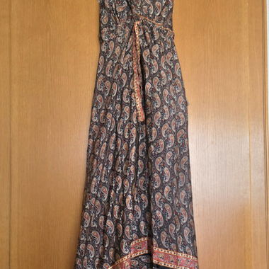 Long Paisley Silk Dress