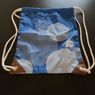 ZHAW Blauer Turnbeutel mit Kordelzug