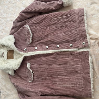 Veste sherpa rose 