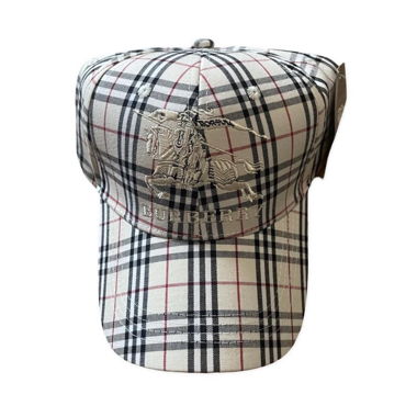 Berretto Baseball Burberry A Quadri Beige