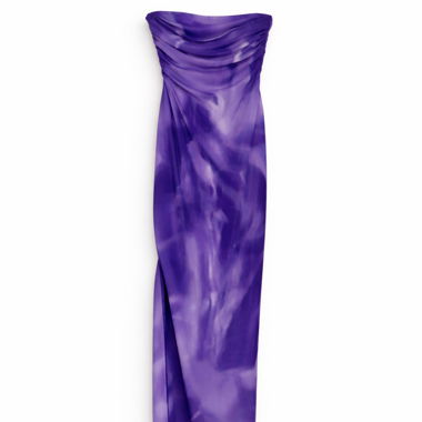 Ärmelloses langes Kleid in Violett