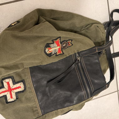 Grüne Canvas Tasche