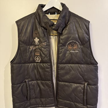 Gilet in pelle La Martina