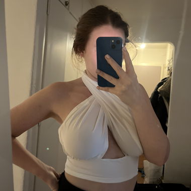 White Halter Top