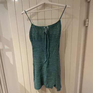 Häkelkleid türkis