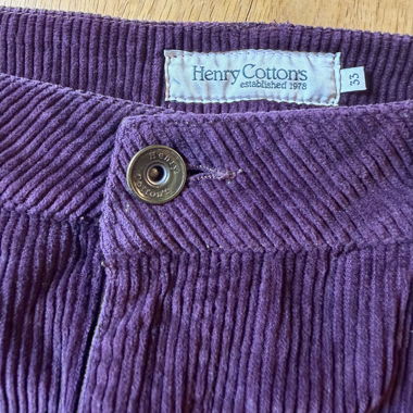 Pantaloni in velluto a coste viola Henry Cottons - Taglia 30