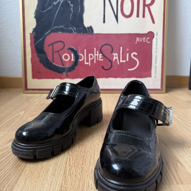 Chaussures Mary Jane en cuir verni noires